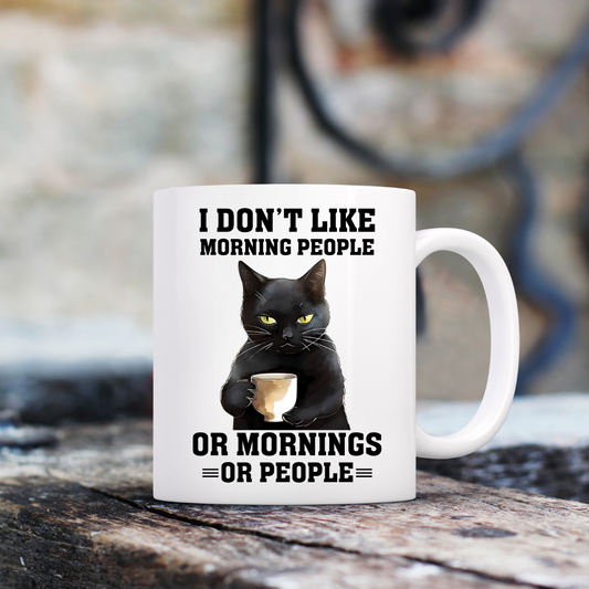 BLACK CAT Funny quote  Ceramic Mug,