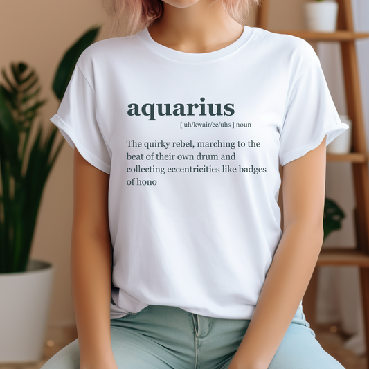 "AQUARIUS"Zodiac sign Unisex Softstyle T-Shirt