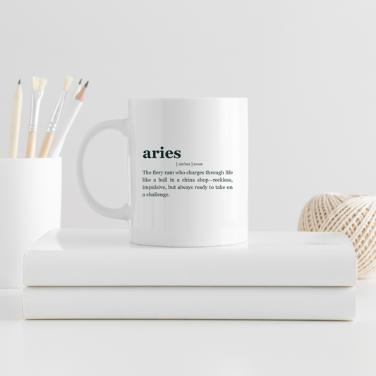 "ARIES" Zodiac sign Ceramic Mug,