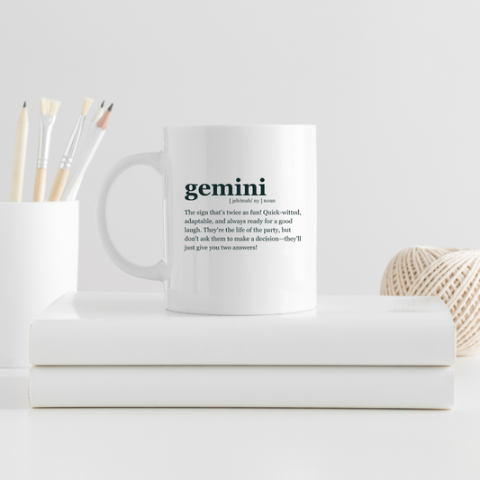 "GEMINI" Zodiac sign Ceramic Mug,